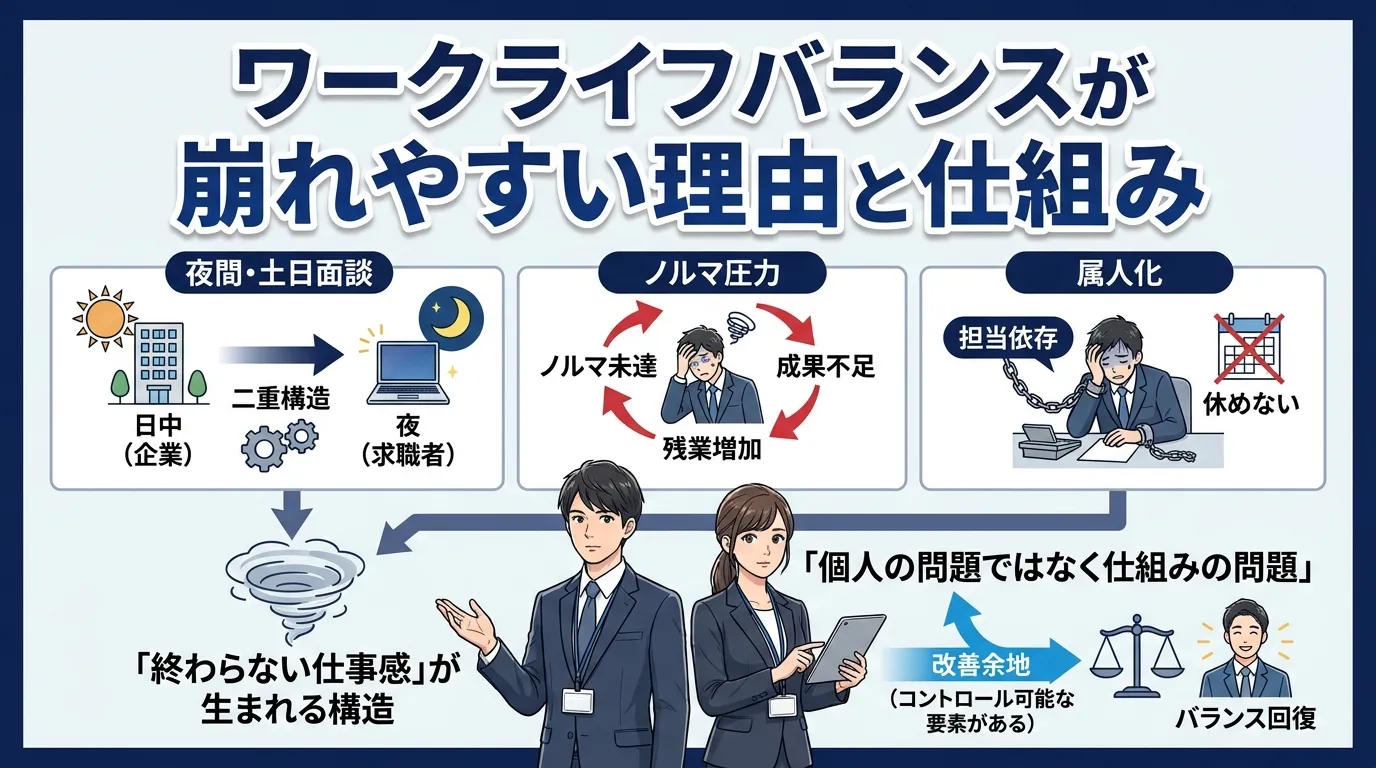 ワークライフバランスが崩れやすい理由と仕組み