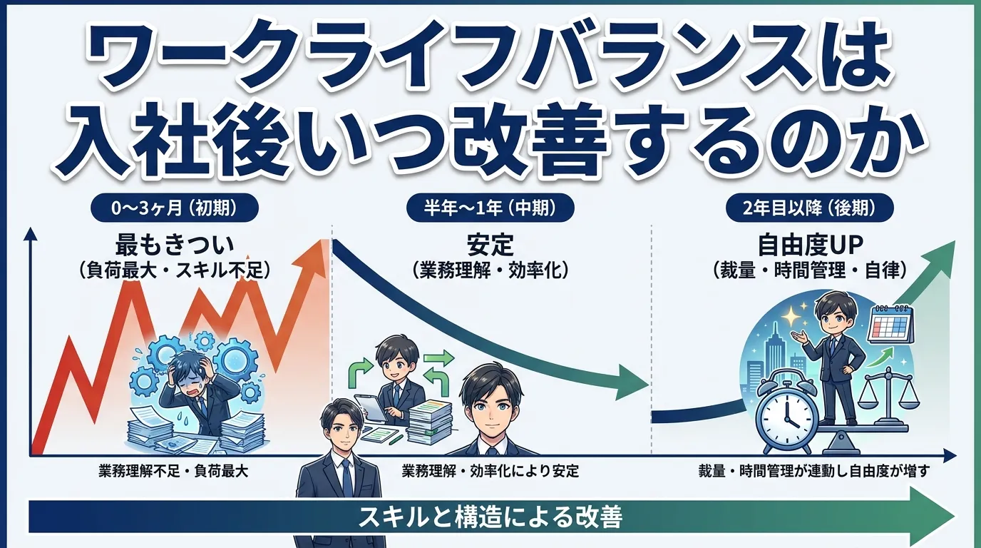 ワークライフバランスは入社後いつ改善するのか