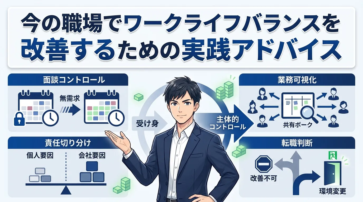 今の職場でワークライフバランスを改善するための実践アドバイス