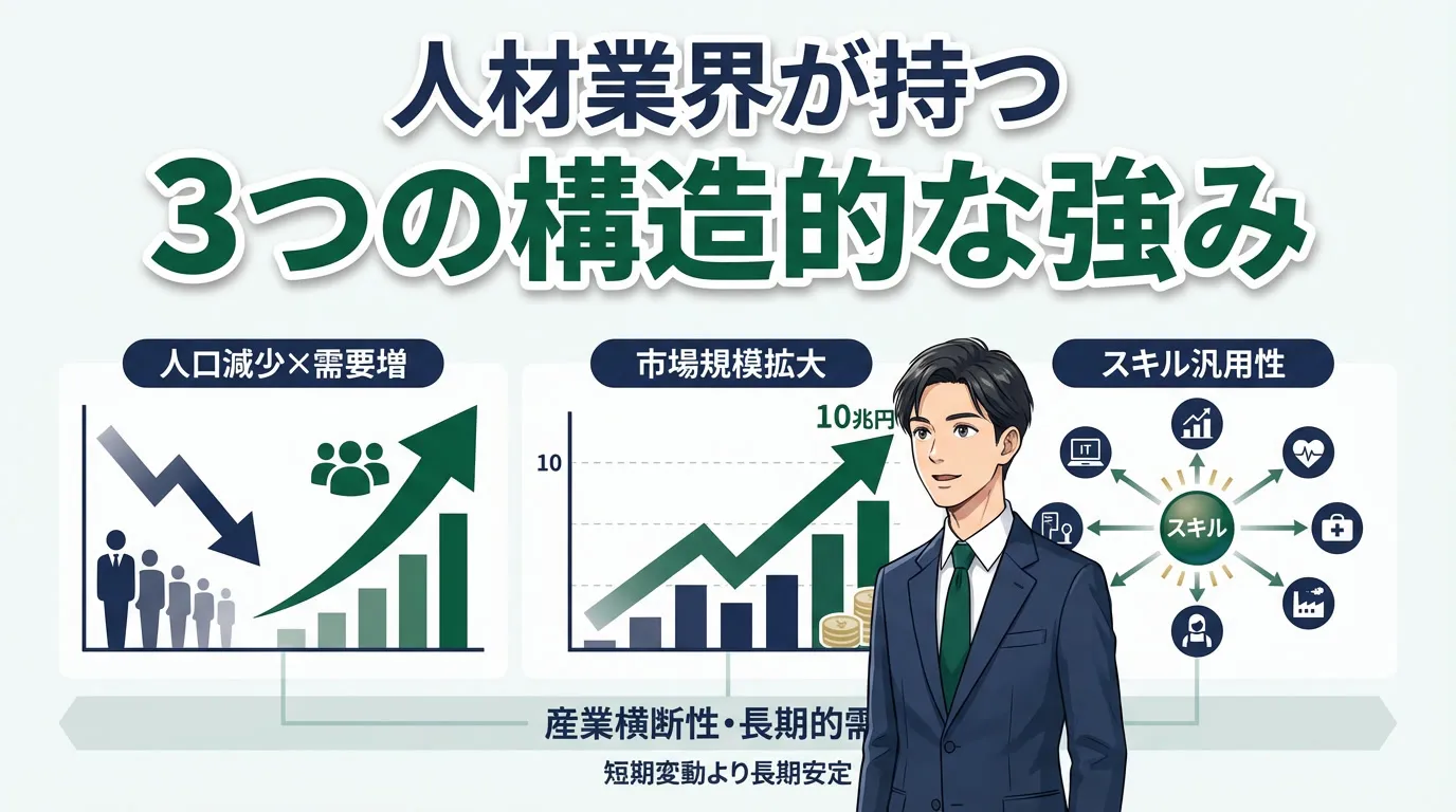 人材業界が持つ3つの構造的な強み
