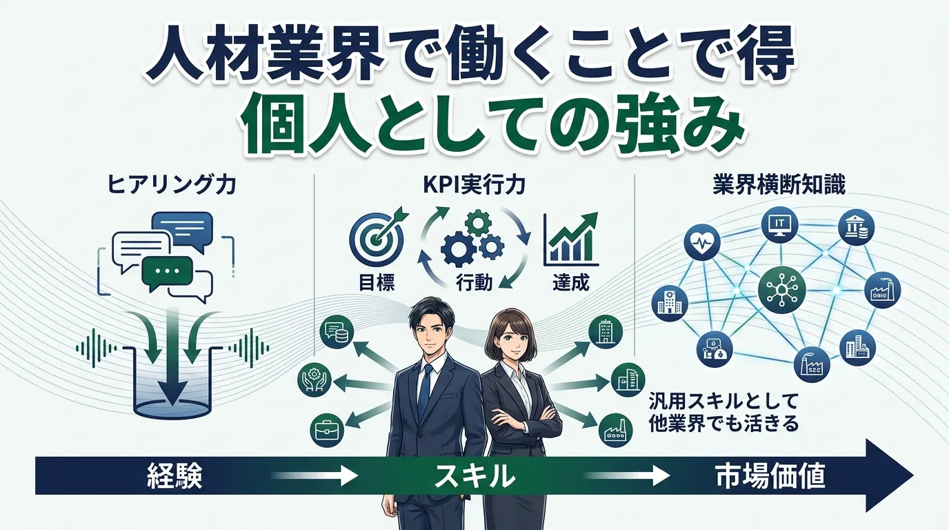 人材業界で働くことで得られる個人としての強み