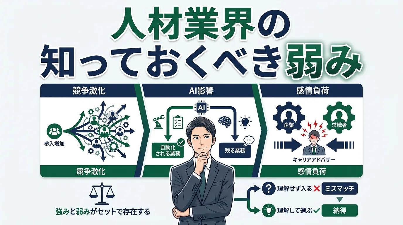 人材業界の弱みも正直に知っておくべきこと