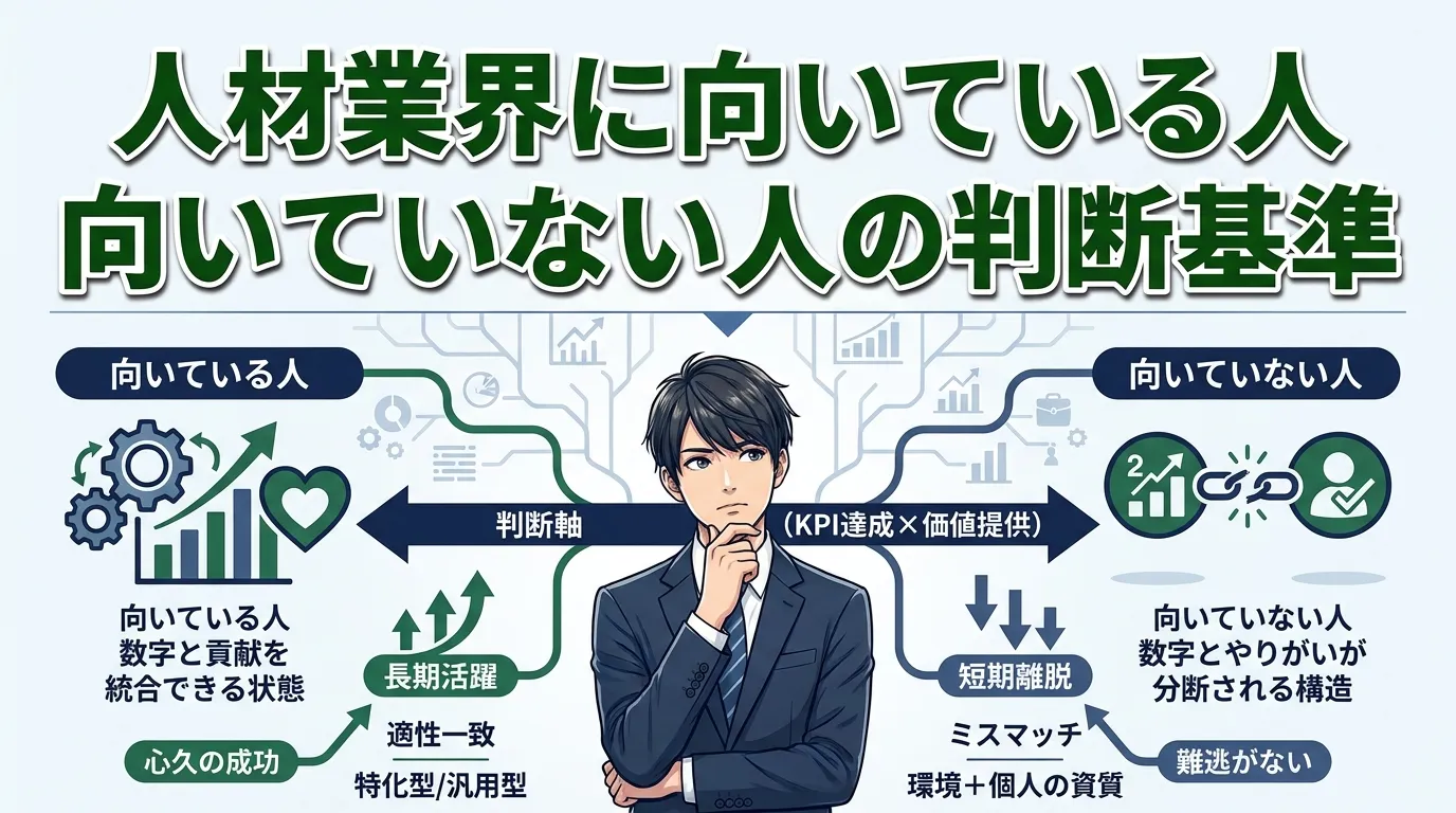 人材業界に向いている人・向いていない人の判断基準