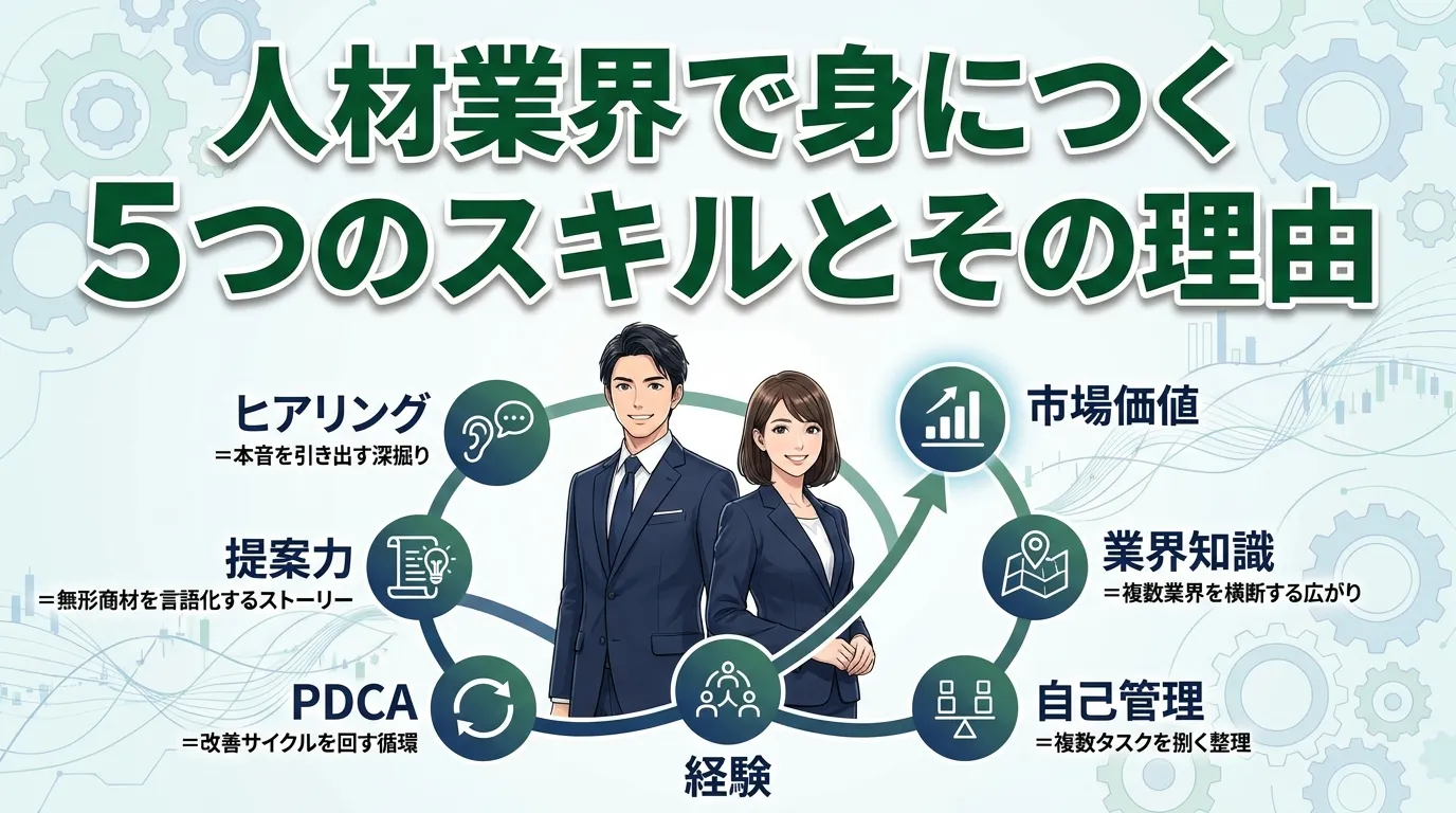 人材業界で身につく5つのスキルとその理由