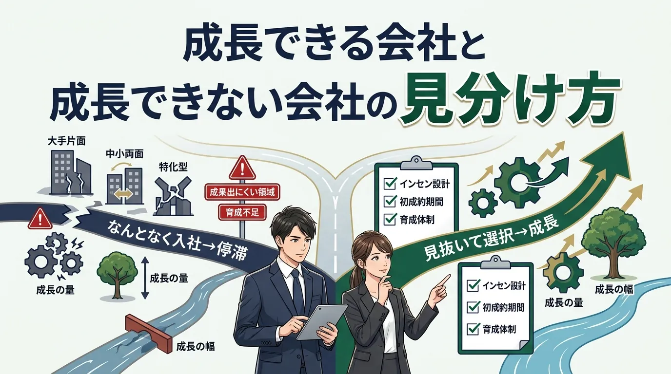 成長できる会社と成長できない会社の見分け方