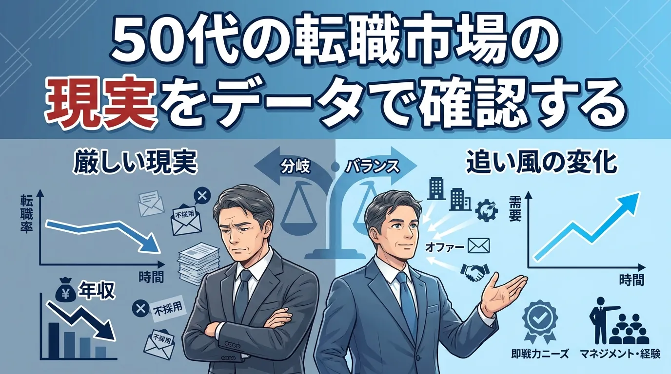 50代の転職市場の現実をデータで確認する