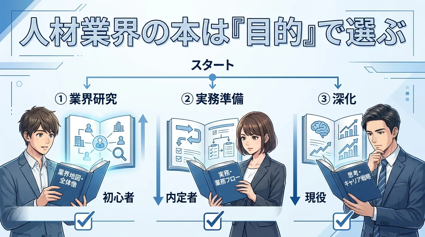 人材業界の本は「目的」で選ぶ