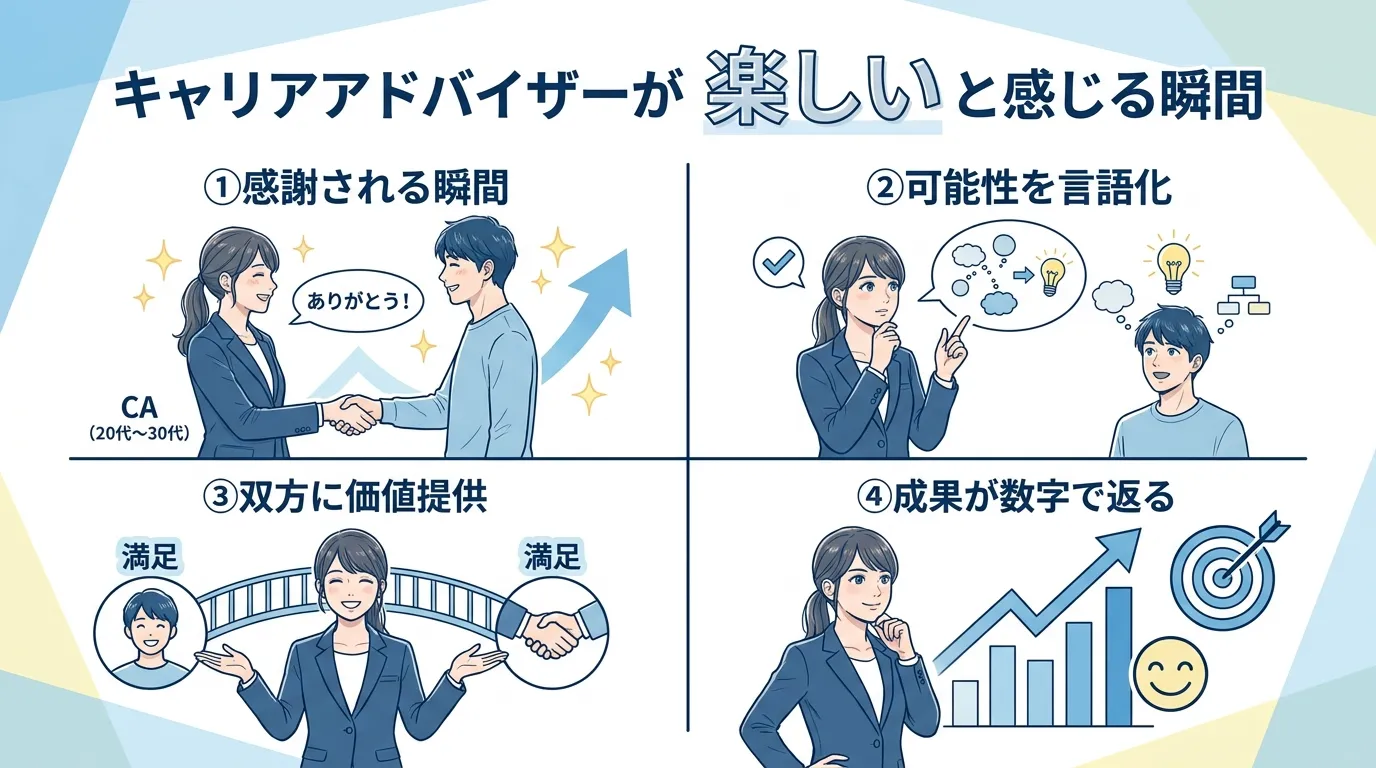 キャリアアドバイザーが楽しいと感じる瞬間
