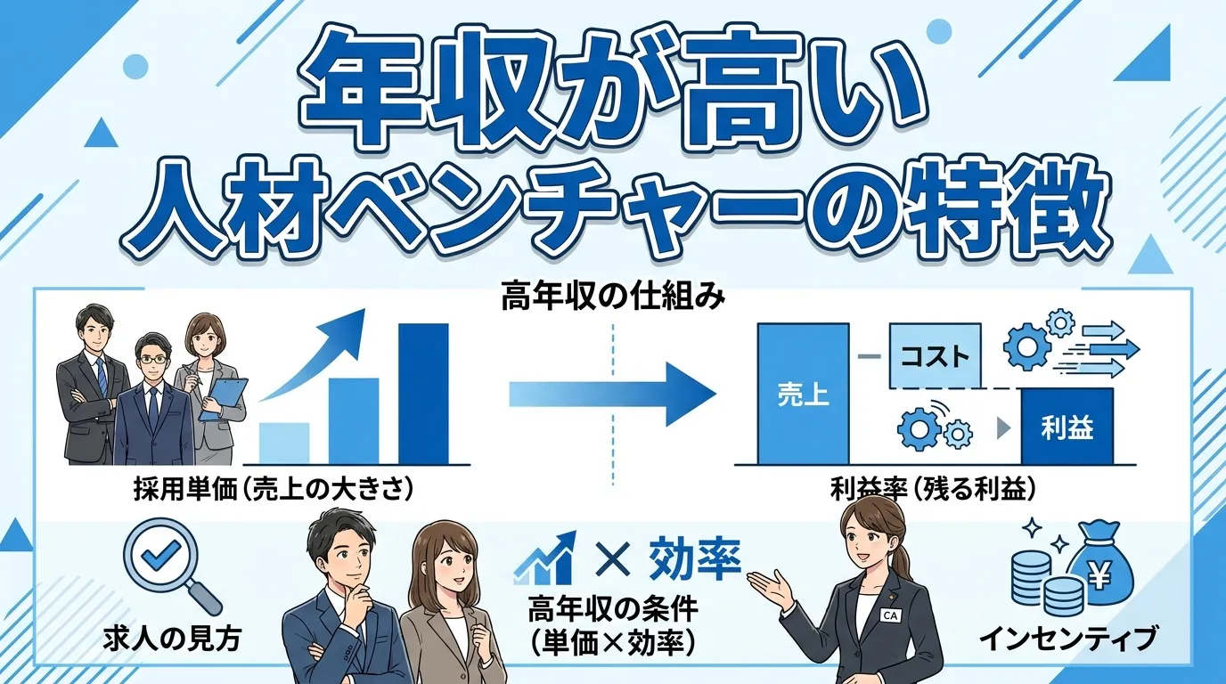 年収が高い人材ベンチャーの特徴
