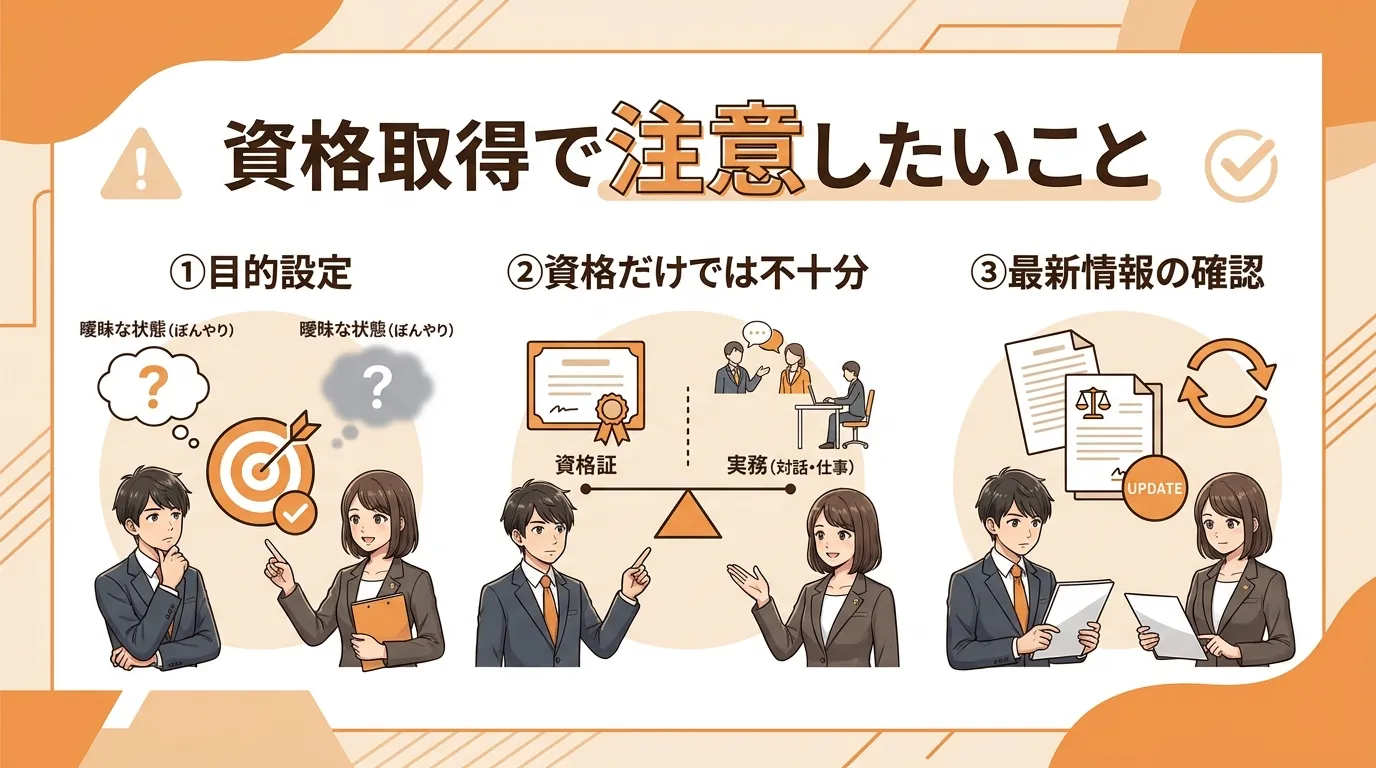 資格取得で注意したいこと

