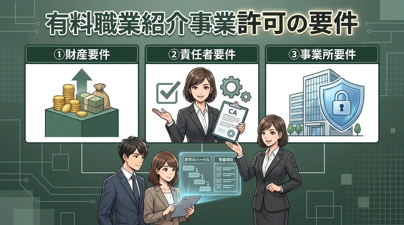 有料職業紹介事業許可の要件