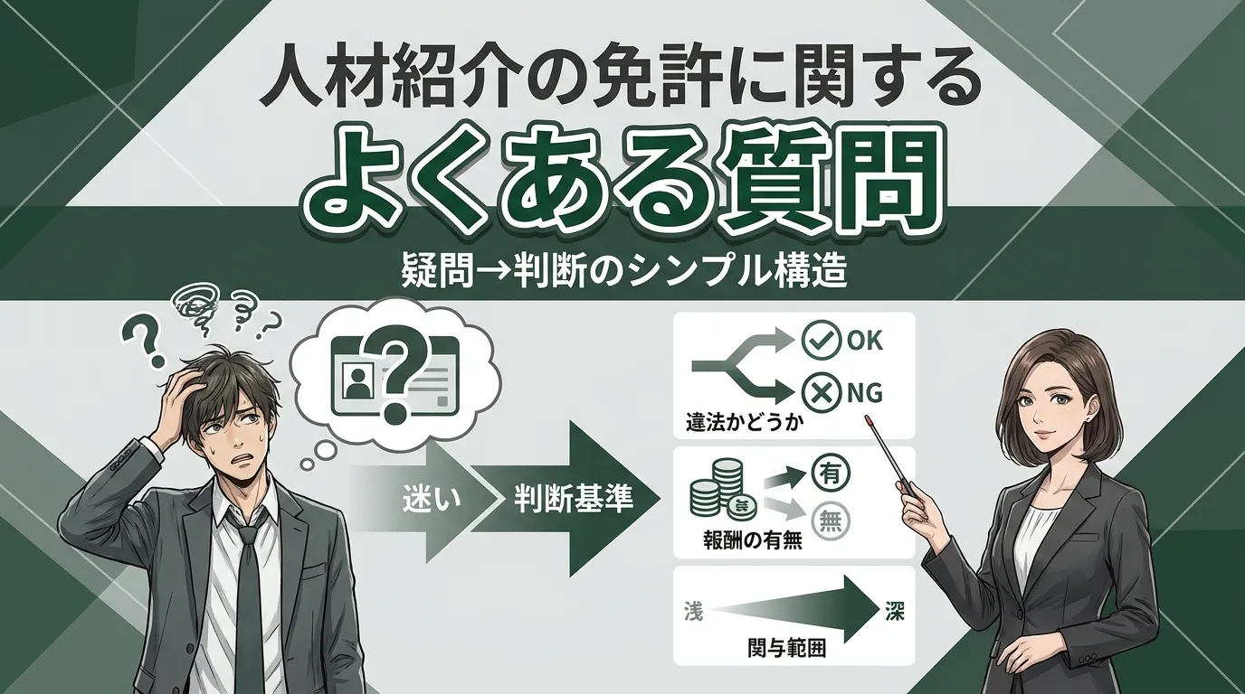 人材紹介の免許なしに関するFAQ