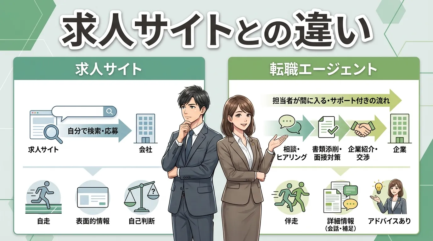 人材紹介と求人サイトとの違い