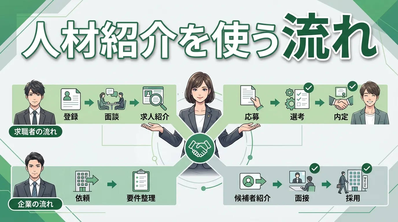 人材紹介を使う流れを解説