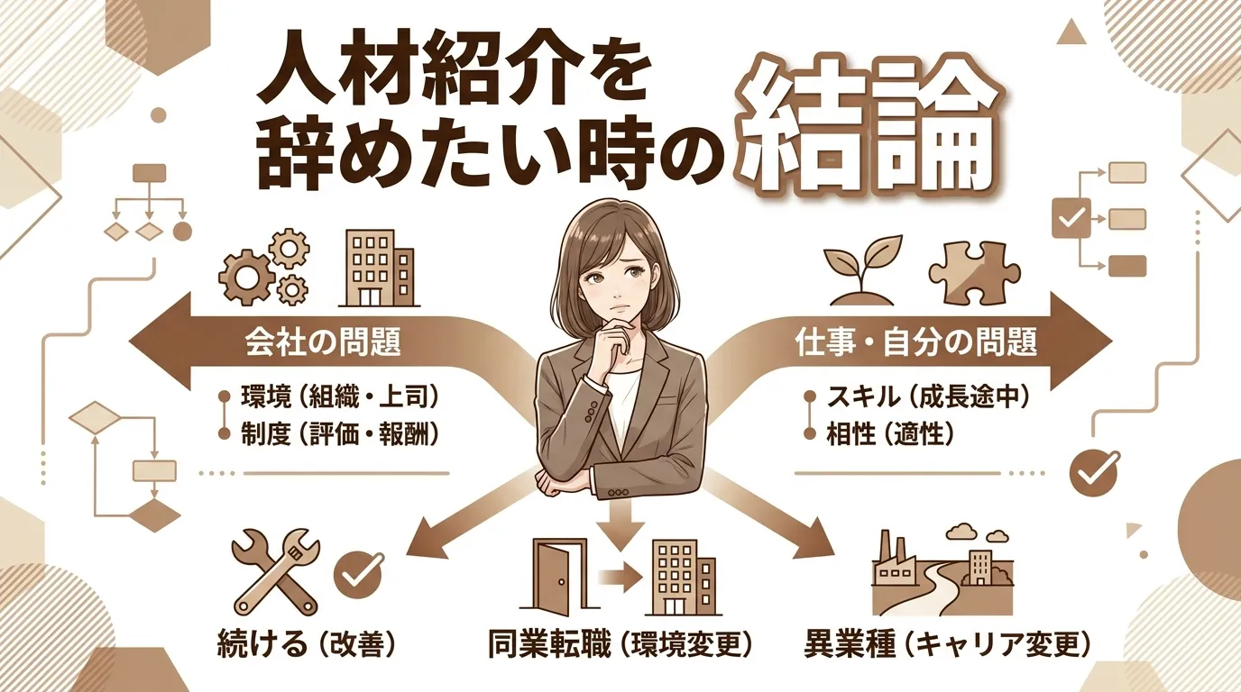 人材紹介を辞めたい時の結論