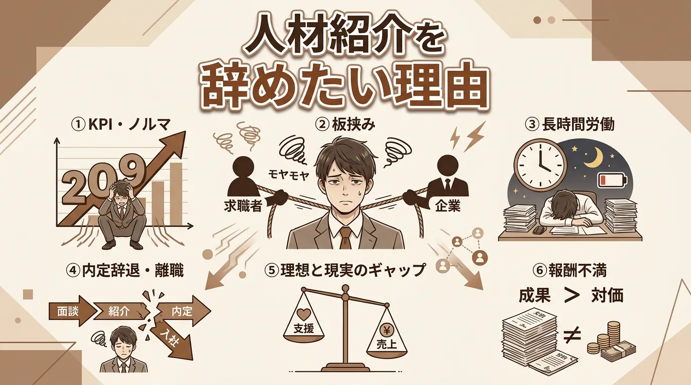 人材紹介を辞めたい主な理由