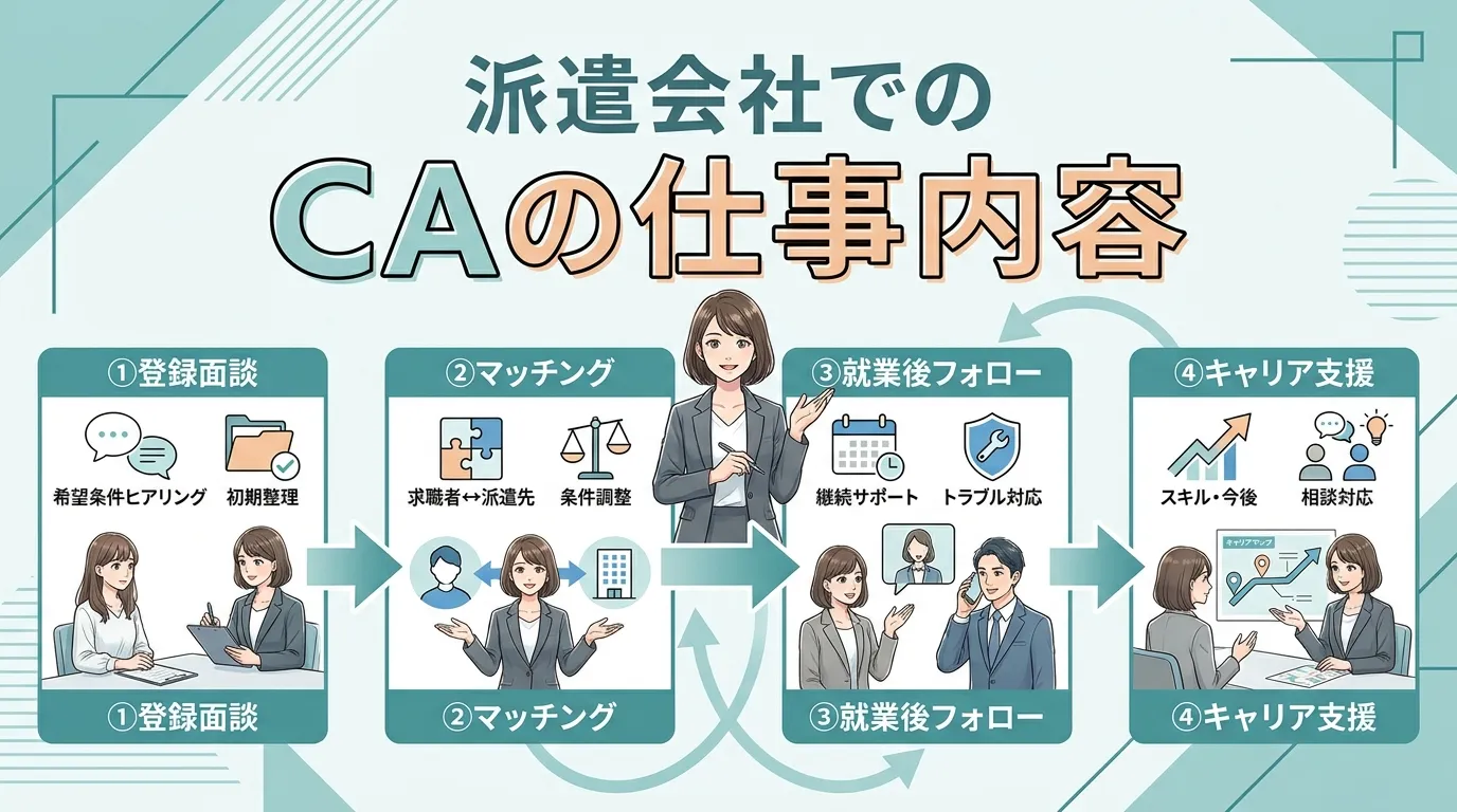 派遣会社でのキャリアアドバイザー的な役割の仕事内容