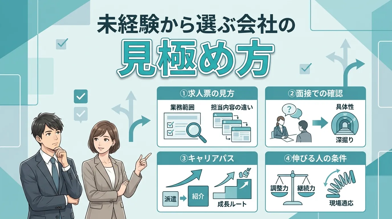 未経験から選ぶ会社の見極め方