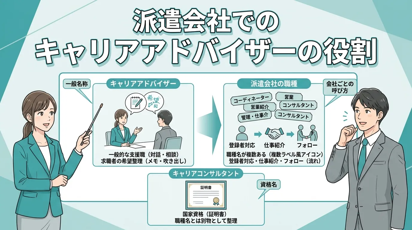 派遣会社でのキャリアアドバイザーの位置づけ

