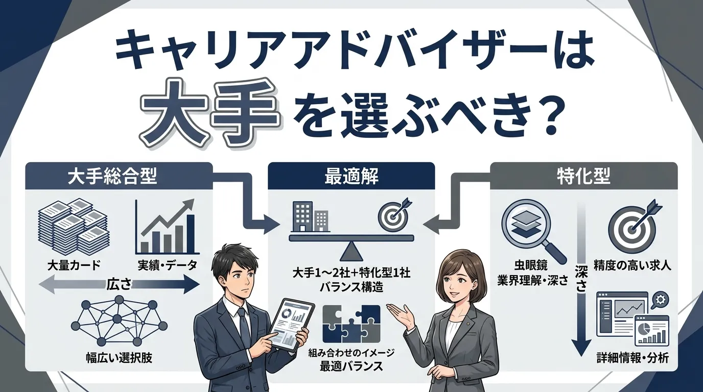 キャリアアドバイザーは大手を選ぶべき？