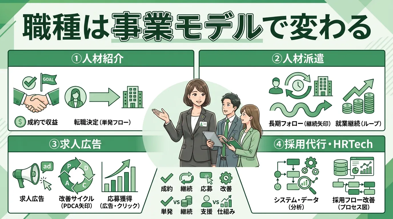 職種は事業モデルで変わる