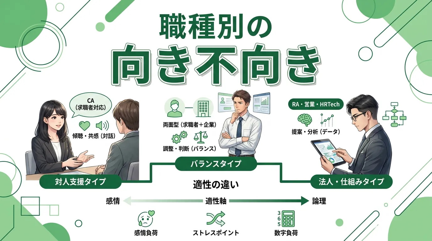 職種別の向き不向き